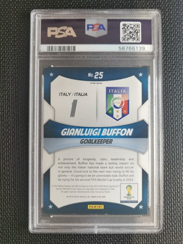 2014 Panini Prizm World Cup Stars Gianluigi Buffon PSA 8 #25 Prizm