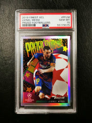 Lionel Messi Topps Finest 2019 UCL Prized Footballers PSA 10 GEM MT