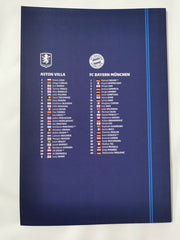 ASTON VILLA V BAYERN MUNICH MUNCHEN CHAMPIONS LEAGUE 2/10/24 2024-2025 Programme