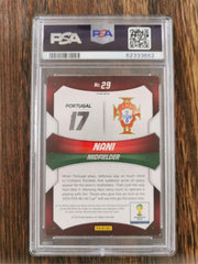 2014 Panini Prizm World Cup Stars 29 Nani Blue & Red Wave Prizm PSA 8