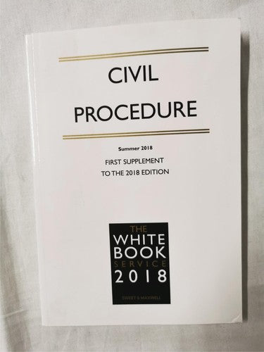 Civil Procedure First Supplement to the 2018 Edition | White Book