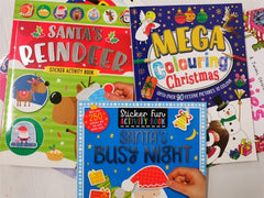 Bundle 7 x Children's Christmas Story & Activity books Inc Santa's Busy Night