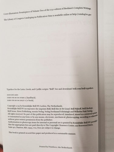 DE TRIBUS PRINCIPIIS, oder Beschreibung der Drey Principien GÃ¶ttliches Wesens