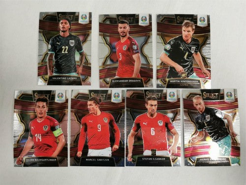 2020 Panini Select Euro Austria Team 7 card lot incl. Sabitzer, Aranautovic