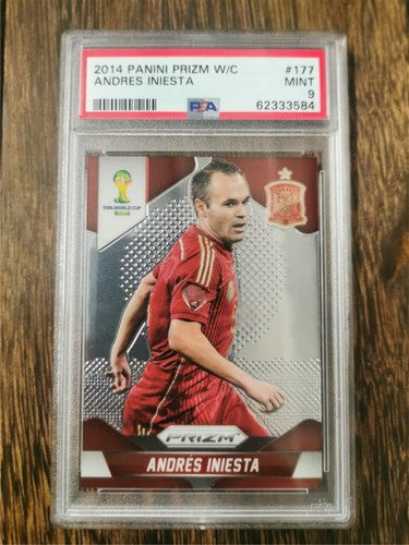 2014 Panini Prizm World Cup 177 Andres Iniesta MINT PSA 9