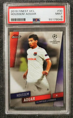Houssem Aouar 2019 Topps Finest PSA 9 Lyon #30