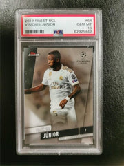 Vinicius Junior 2019 Topps Finest UCL #64 PSA 10 GEM MINT
