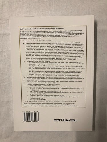 The White Book Service Civil Procedure Autumn 2017 (2nd Supplement)