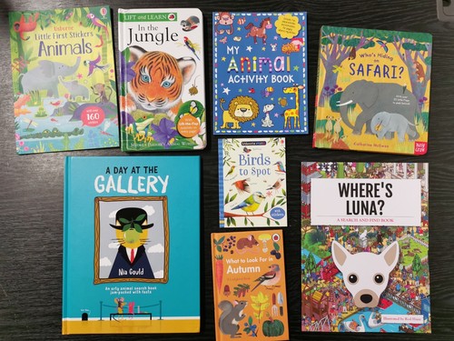 8 Children's Picture & Activity Books: Animal and Nature Themed