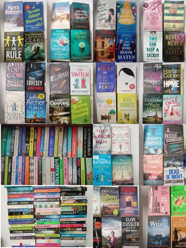 60 Mixed Fiction Paperbacks â Crime, Romance & Contemporary Bundle