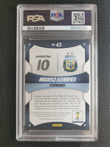 2014 Panini Prizm World Cup Stars Mario Kempes PSA 9 #43