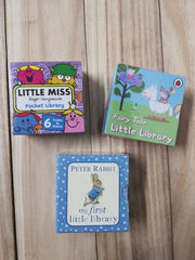 3 x Little Library [Board book] Peppa Pig, Little Miss, Peter Rabbit