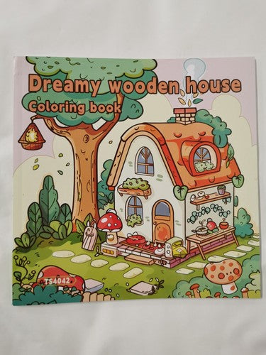 Dreamy Wooden House: Coloring Book for Adults and Teens, Bold and Easy Designs