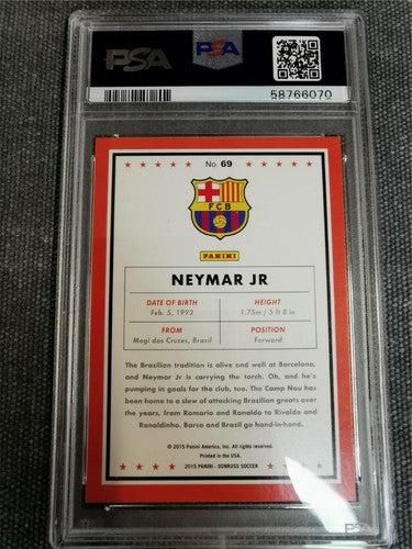 2015 Panini Donruss Neymar JR PSA 9 #69
