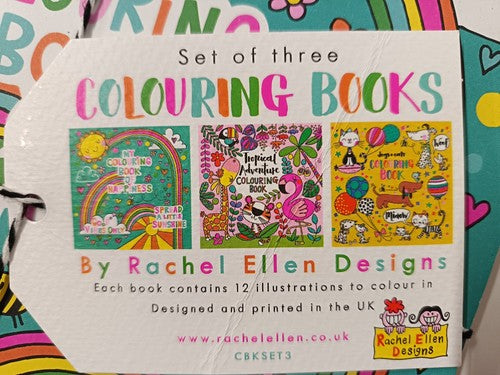 3 x Rachel Ellen Designs Children's Colouring Books.