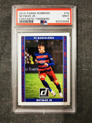 2015 Panini Donruss Fantastic Finishers 10 Neymar Jr. PSA 9 MINT