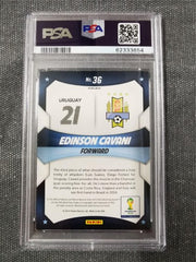Edinson Cavani 2014 Panini Prizm World Cup Stars 36 RD/WHT/BL Power Plaid PSA 9