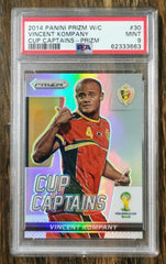 2014 Panini Prizm World Cup Cup Captains 30 Vincent Kompany Prizm PSA 9