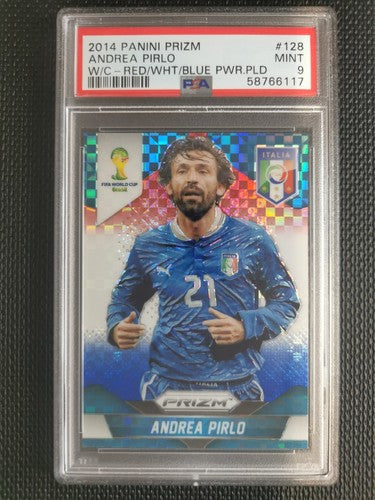 2014 Panini Prizm World Cup Andrea Pirlo RED/WHT/BLUE PWR PLD PSA 9 MINT