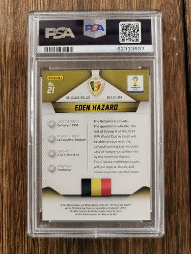 2014 Panini Prizm World Cup 21 Eden Hazard PSA10 GEM MINT
