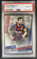 Lionel Messi Topps Finest 2019 UCL PSA 10 GEM MT