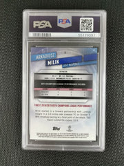 Arkadiusz Milik 2019 Topps Finest UEFA Champions League Refractor PSA 9