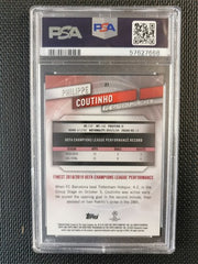 Philippe Coutinho Topps Finest UCL 2019 Purple Refractor PSA 10 GEM MINT [250]