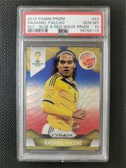 2014 Panini Prizm World Cup Radamel Falcao Blue & Red Wave Prizm PSA 10 GEM MT