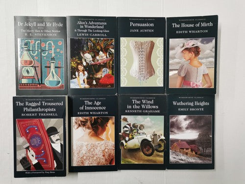 Bundle of 8 Wordsworth Classics: Jane Austen, Lewis Carroll, Emily Bronte & More