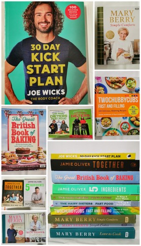 Wholesale Cook Books Cookery Cooking 10 Books Joblot Baking, Healthy Eating Etc