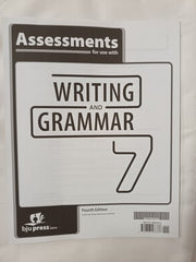 Writing & Grammar 7 Assessments, 4th ed. (BJU Press, 7th Grade)