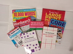 Bumper Bundle of 8 Mixed Puzzle Books *Unused* - Wordsearch, Crossword, Sudoku