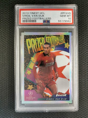 Virgil van Dijk 2019 Topps Finest UCL Prized Footballers PSA 10 GEM MT