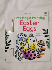 Magic Painting 4 Book Set Garden, Butterflies, Love & Hugs, Easter Eggs+ Brushes