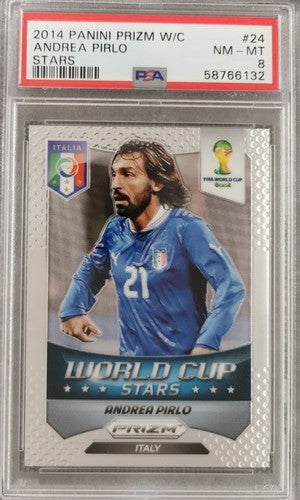 2014 Panini Prizm World Cup Stars #24 Andrea Pirlo PSA 8
