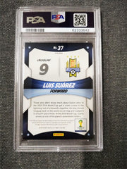 LUIS SUAREZ 2014 Panini Prizm World Cup Stars 37 Red/White/Blue Power Plaid PSA8