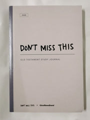 Don't Miss This Old Testament 2026 Study Journal