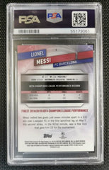 Lionel Messi Topps Finest 2019 UCL PSA 10 GEM MT