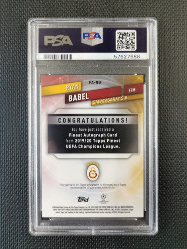 Ryan Babel 2019 Topps Finest UCL Auto Green Refractor [99] PSA 10 GEM MT