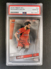 Mohamed Salah 2019 Topps Finest UCL PSA 10 GEM MT