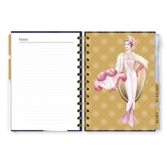 Claire Coxon Art Deco 2026 Organiser Diary | Hardback Weekly Planner with Tabs,