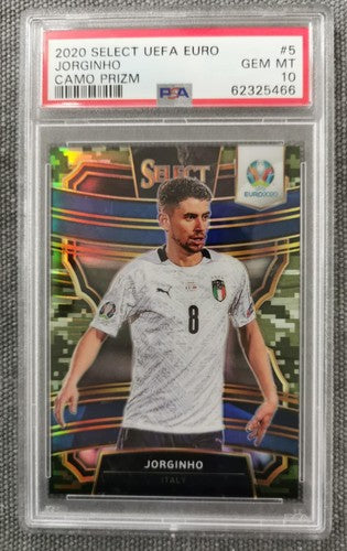 2020 Panini Select UEFA Euro 5 Jorginho Camo Prizm [60/60] PSA 10