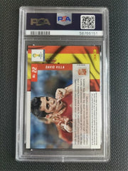 2014 Panini Prizm World Cup David Villa Net Finders BL/RD Wave Prizm PSA 9 #22