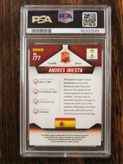 2014 Panini Prizm World Cup 177 Andres Iniesta MINT PSA 9 Barcelona, Spain