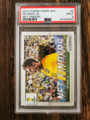 2014 Panini Prizm World Cup Neymar JR. Net Finders PSA 9 MT #5 Brazil, PSG