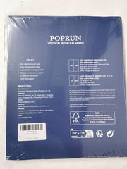 POPRUN Diary 2025 Hardback Week to View Large (26.5x21.5 cm)