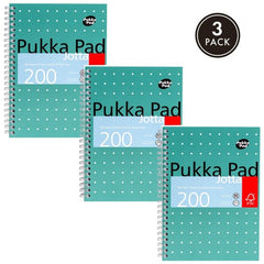 Pukka Pad, A5 Metallic Jotta Book 3-Pack for Home, School, and Office â 15 x 21c