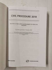 Civil Procedure Second Cumulative Autumn 2018 Supplement Law Book