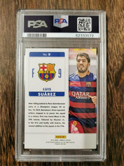 2015 Panini Donruss Fantastic Finishers 9 Luis Suarez PSA 9 MINT