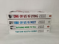 Karen M. McManus 4 Book Bundle Coloured Spredges Editions! One of us is Lying